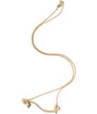 Ileana Makri 18kt Yellow Gold Flying Snake Necklace With Diamonds
