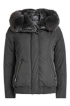 Woolrich Woolrich City Bomber With Down Filling And Fur-trimmed Hood