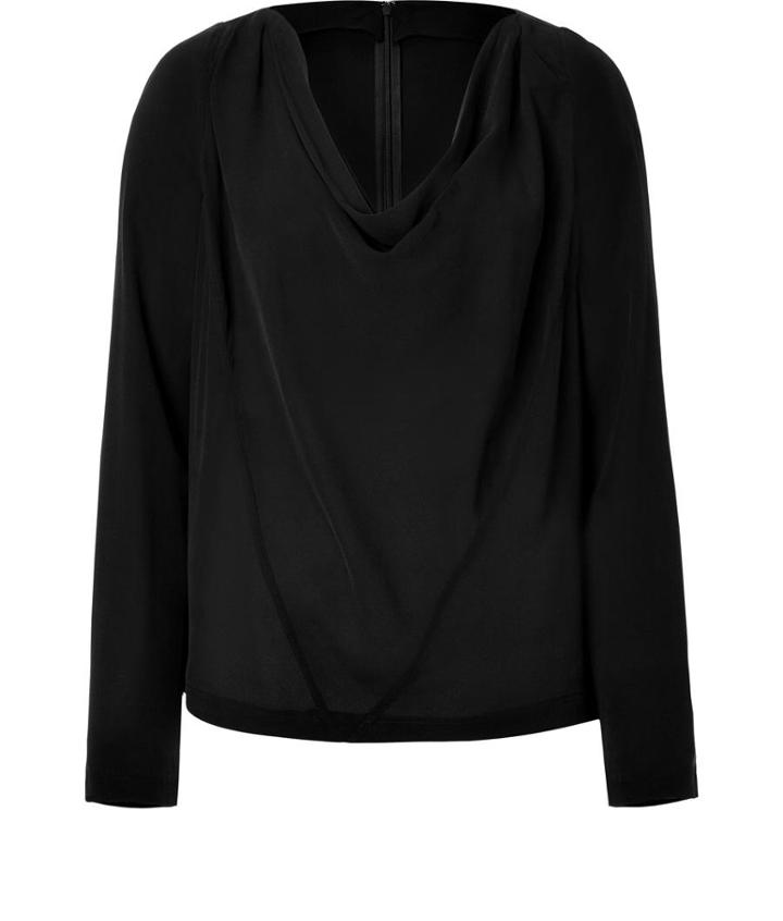 Closed Silk Top In After Dark