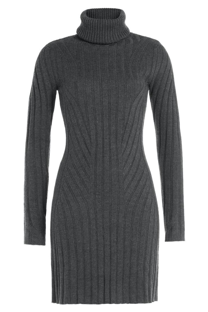 Barbara Bui Barbara Bui Wool Turtleneck Sweater Dress - Grey