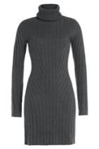 Barbara Bui Barbara Bui Wool Turtleneck Sweater Dress - Grey