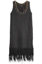 Balmain Balmain Shift Dress With Chain Trim