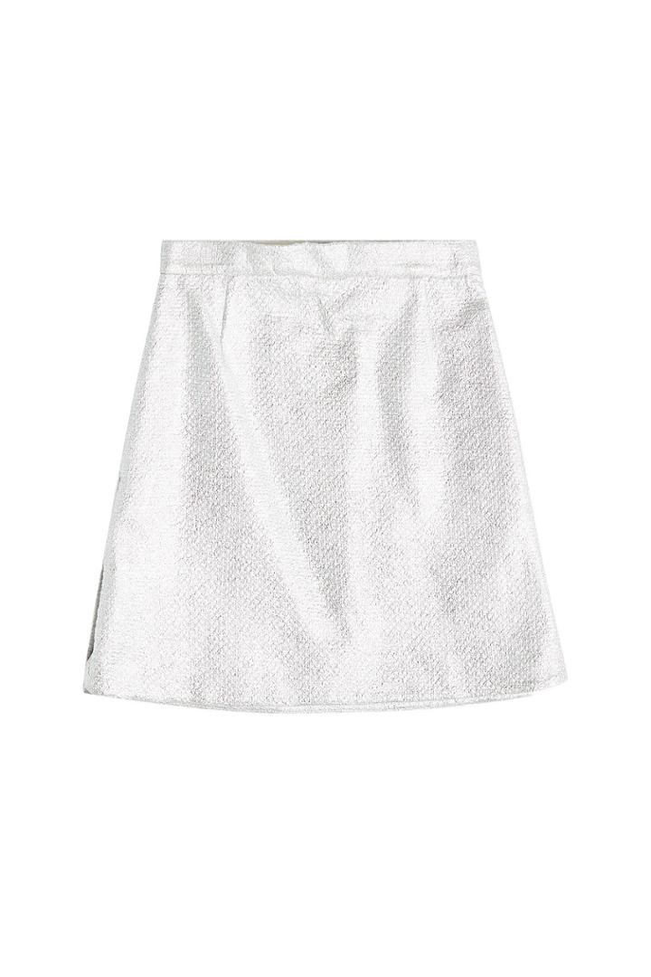Carven Carven Metallic Skirt With Cotton