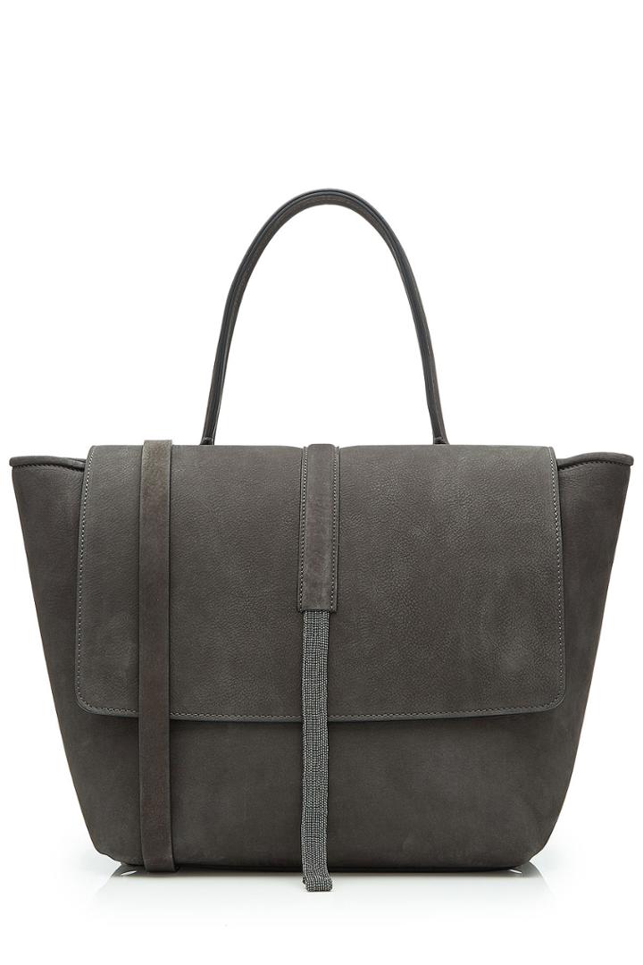 Brunello Cucinelli Brunello Cucinelli Nubuck Satchel - Grey