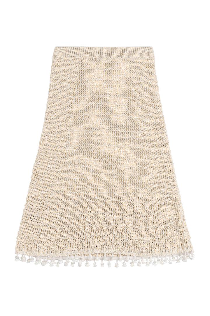 Derek Lam Derek Lam Cotton Midi Skirt - Beige