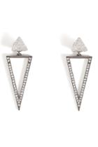 Ileana Makri Ileana Makri 18kt White Gold Bermuda Triangle Earrings With Diamonds - Silver