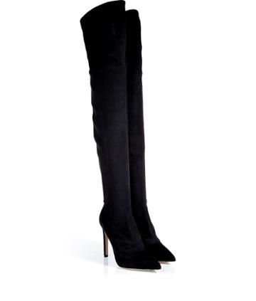 Sergio Rossi Stretch Suede Over-the-knee Boots