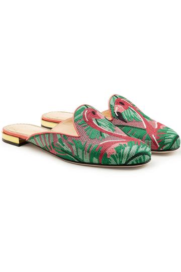 Charlotte Olympia Charlotte Olympia Flamingo Loafer Slippers