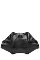 Alexander Mcqueen Alexander Mcqueen De Manta Embossed Leather Clutch - Black