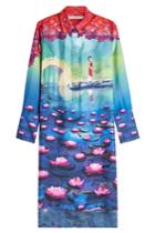 Mary Katrantzou Mary Katrantzou Printed Silk Dress With High-low Hem