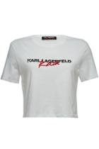 Karl X Kaia Gerber Karl X Kaia Gerber Embroidered Cotton T-shirt