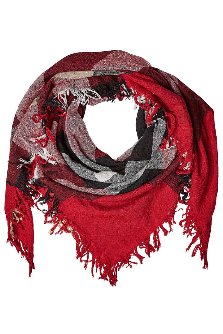 Burberry Shoes & Accessories Burberry Shoes & Accessories Printed Merino Wool Scarf - Red