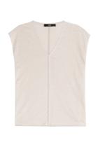 Steffen Schraut Steffen Schraut Jewel Embellished Knit Linen Shell - Beige