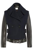 3.1 Phillip Lim 3.1 Phillip Lim Wool Biker Jacket With Leather - Black