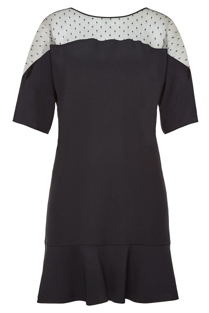 Red Valentino Red Valentino Mini Dress With Point D'esprit
