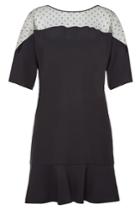 Red Valentino Red Valentino Mini Dress With Point D'esprit