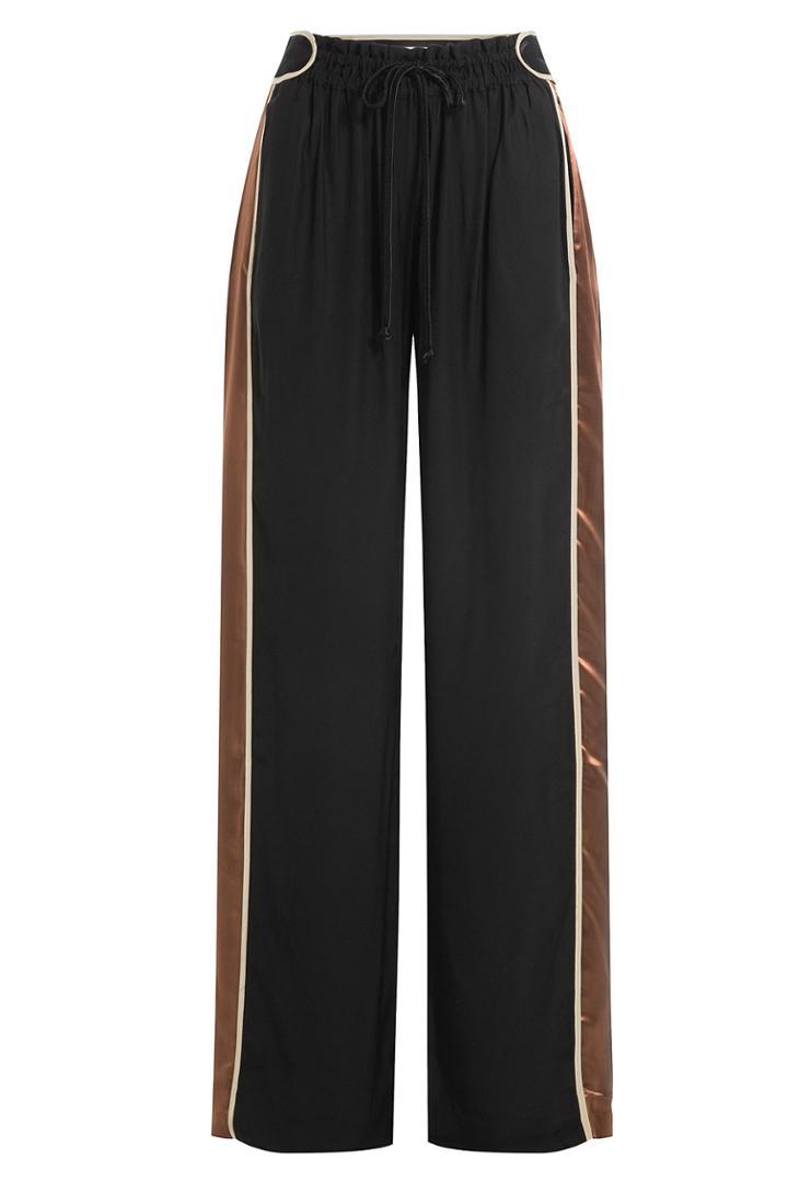 Peter Pilotto Peter Pilotto Satin Pants With Contrast Trim - Black