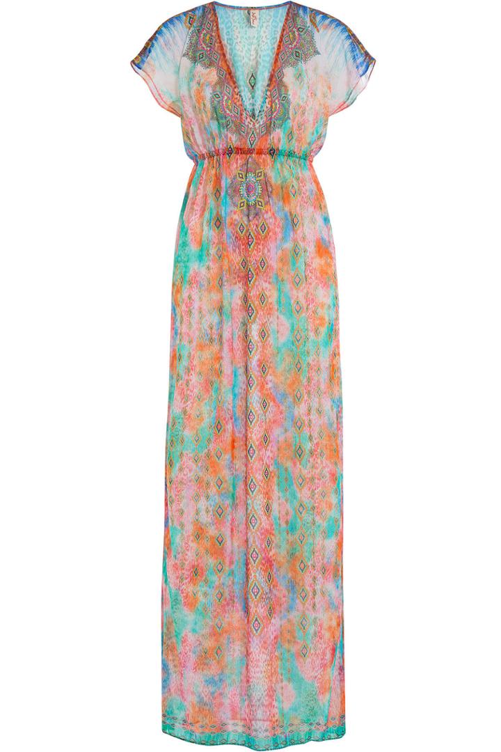 Luli Fama Luli Fama Printed Maxi Kaftan