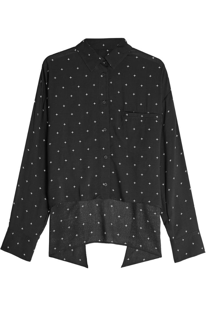 Iro Iro Embroidered Shirt With High-low Hem