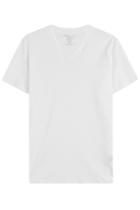 Majestic Majestic Cotton T-shirt With V-neckline - White