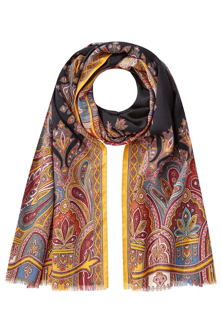 Etro Etro Wool-silk Paisley Print Scarf - Multicolor
