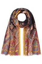 Etro Etro Wool-silk Paisley Print Scarf - Multicolor