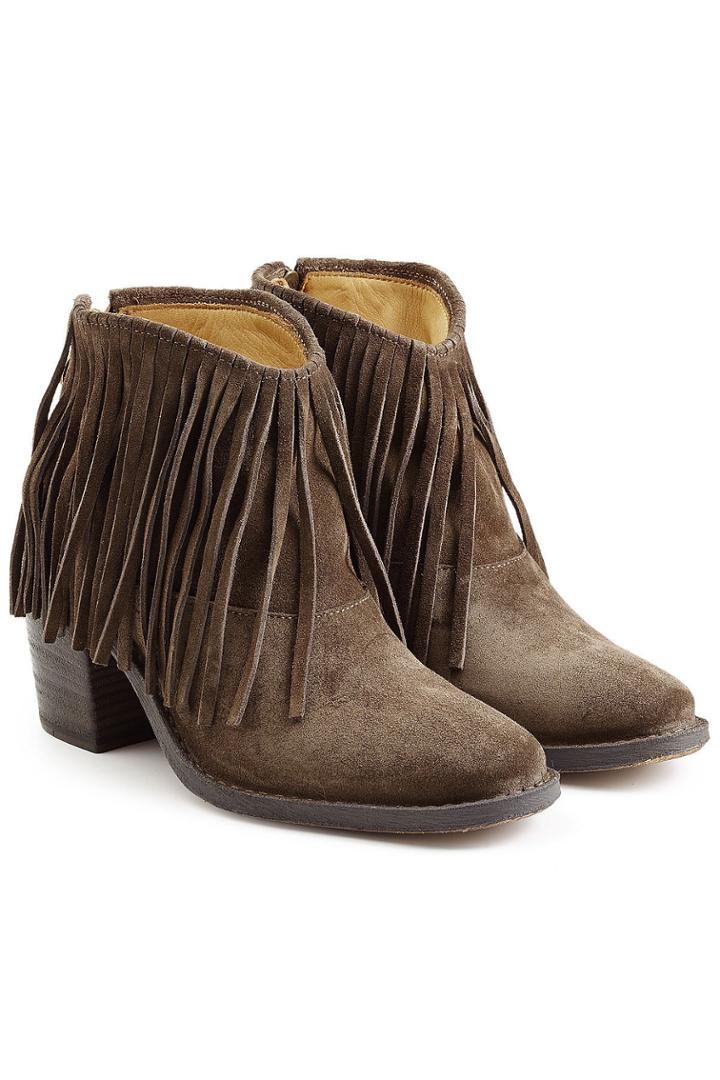 Fiorentini + Baker Fiorentini + Baker Ramones Fringed Suede Ankle Boots