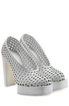 Jil Sander Perforated Leather Platform Pumps