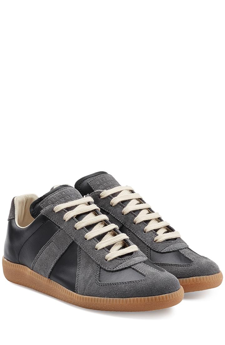 Maison Margiela Suede And Leather Sneakers