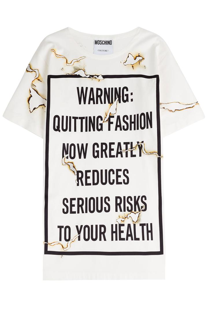 Moschino Moschino Printed T-shirt Dress - White