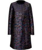 Mary Katrantzou Silk Blend Jacquard A-line Coat