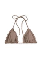 Luli Fama Luli Fama Cosita Buena Wavey Triangle Bikini Top - Brown