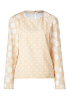 Hakaan Hakaan Nude/white Dotted Adonide Top - Beige