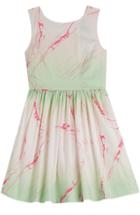 Marc By Marc Jacobs Milk Marble Stretch Poplin Tie Back Dress
