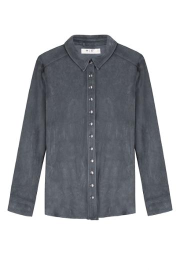 Mih Jeans Mih Jeans Suede Shirt - Grey