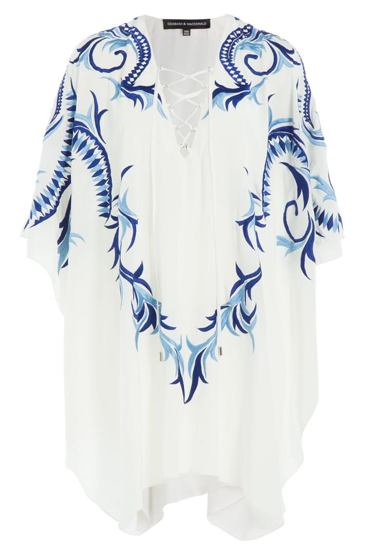 Melissa Odabash Melissa Odabash Embroidered Silk Kaftan