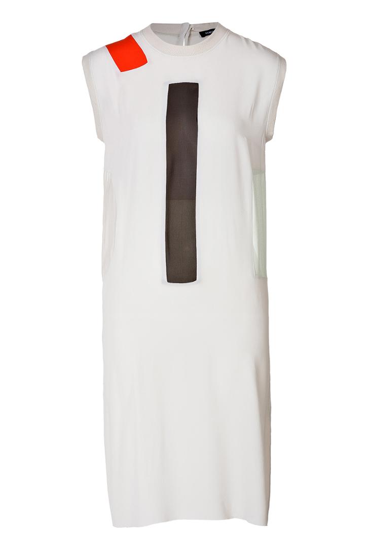 Damir Doma Damir Doma Shift Dress With Silk Paneling - White