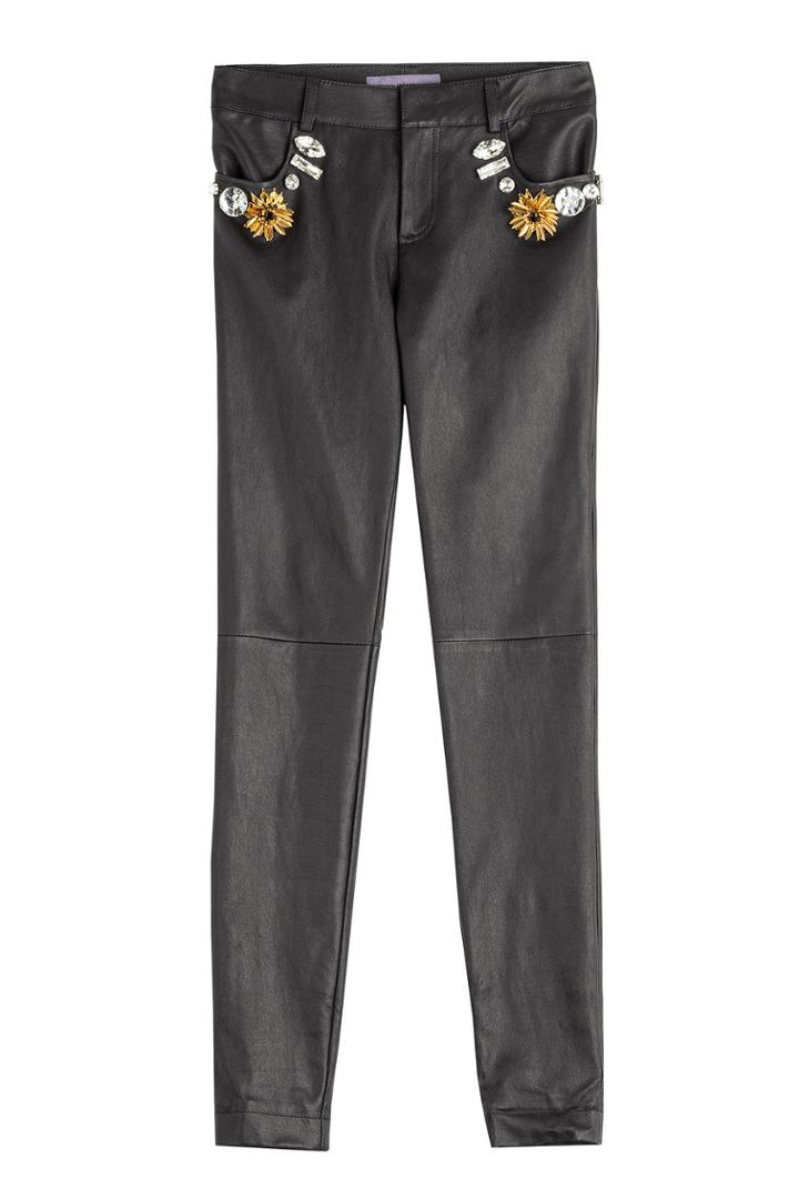 Emanuel Ungaro Emanuel Ungaro Embellished Leather Pants