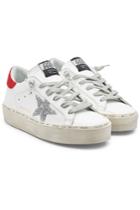 Golden Goose Golden Goose Limited Edition Hi Star Leather Platform Sneakers With Swarovski Crystals