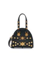 Versace Versace Top Handle Embellished Leather Bag