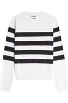Jil Sander Jil Sander Striped Cashmere Pullover - White