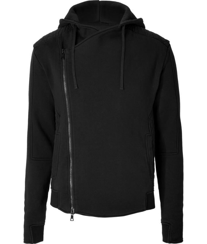 Balmain Cotton Hoodie In Black