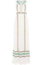 Vanessa Bruno Vanessa Bruno Embroidered Silk Maxi Dress - White