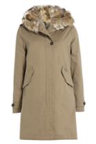 Woolrich Woolrich Literary Down Parka With Fox Fur-trimmed Hood - Beige