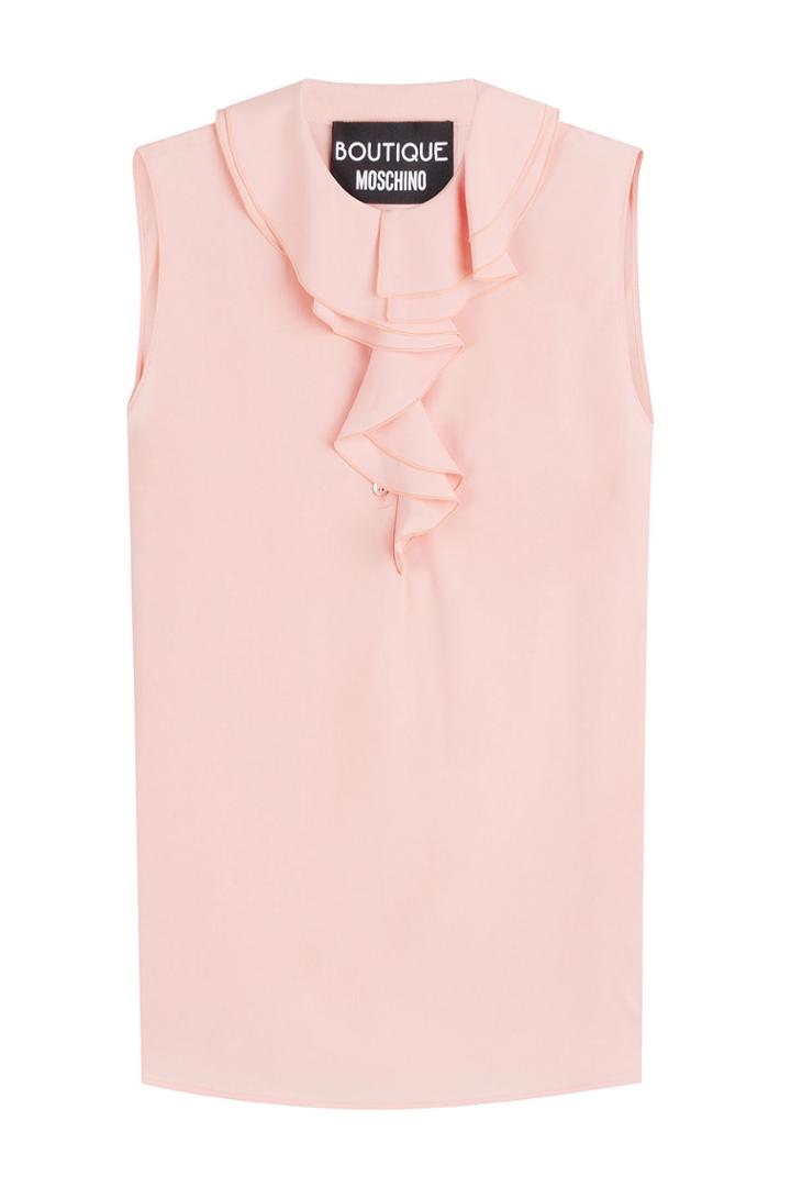 Boutique Moschino Boutique Moschino Shell With Ruffled Collar