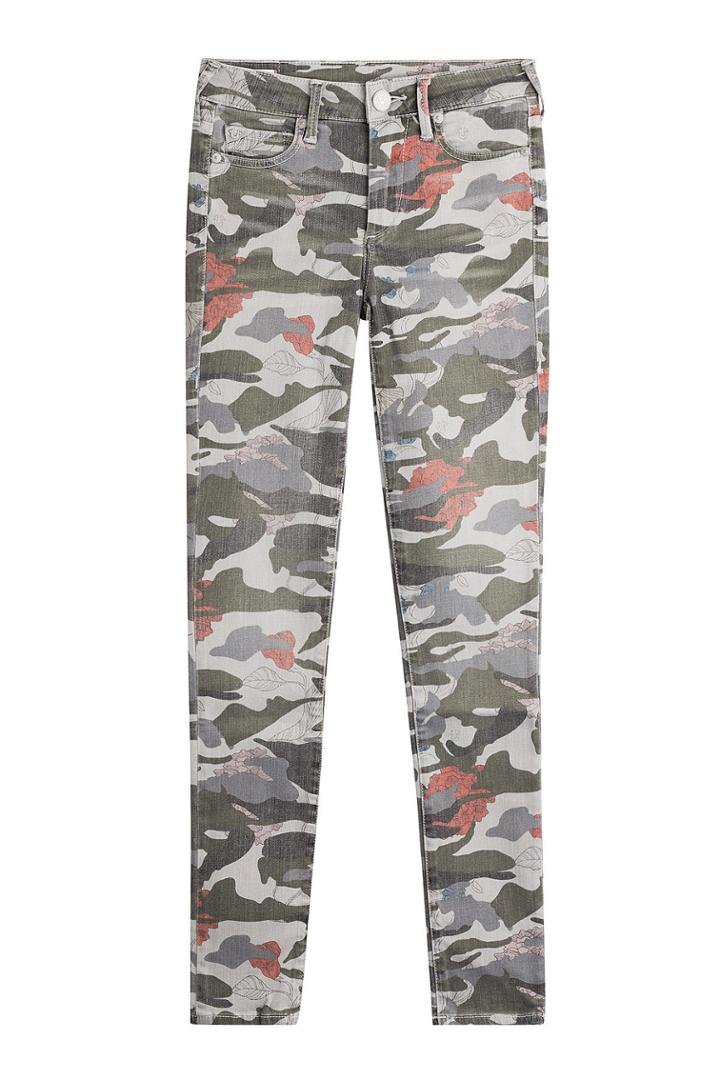 True Religion True Religion Mid Rise Camouflage Printed Skinny Jeans - None