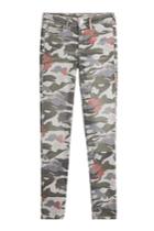 True Religion True Religion Mid Rise Camouflage Printed Skinny Jeans - None