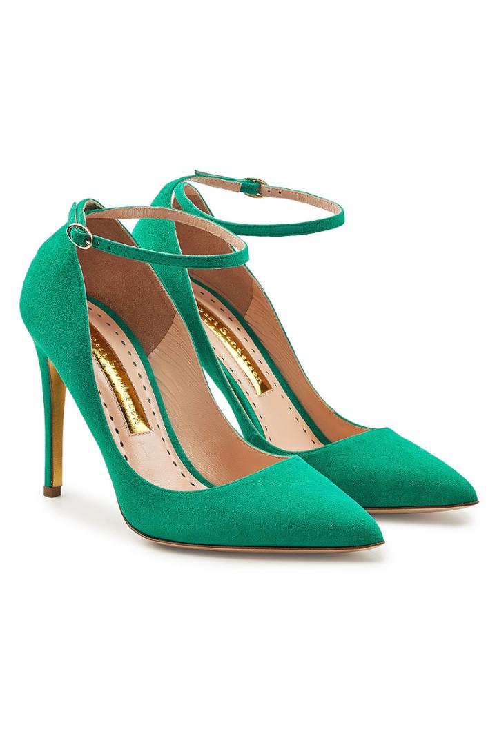 Rupert Sanderson Rupert Sanderson Balance Ankle Strap Suede Stiletto Pumps