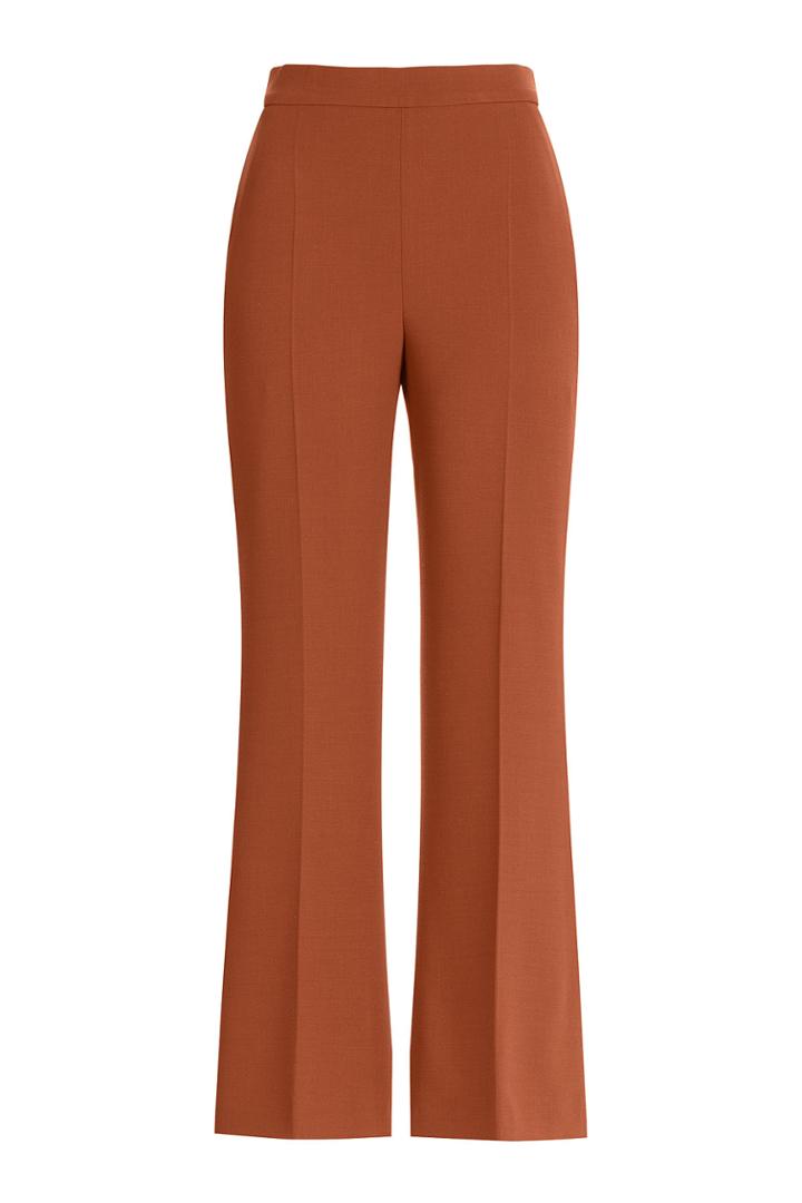 Fendi Fendi Cropped Wool Wide-leg Trousers - Brown
