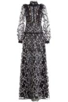 Giambattista Valli Giambattista Valli Embroidered Lace Evening Gown With Sequin Embellishment - Black
